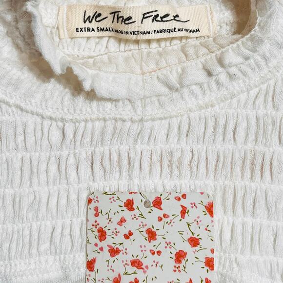 We The Free Free People Mock Neck Caroline Ruched Jersey Top, Size XS - Picture 6 of 7